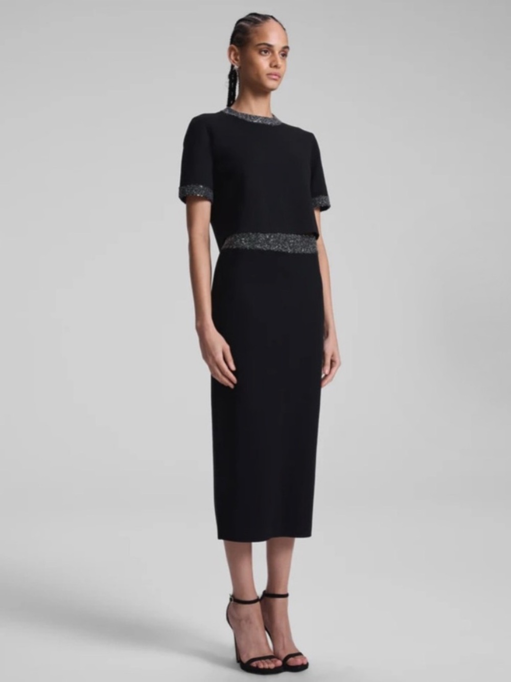A.L.C. Jane Sequin Embellished Knit Midi Skirt M NWT